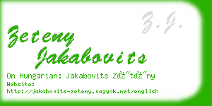 zeteny jakabovits business card